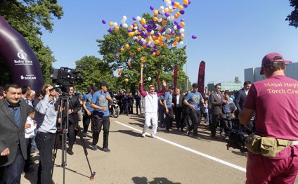 “Bakı-2015“: Birinci Avropa Oyunlarının məşəli Hacıqabulda