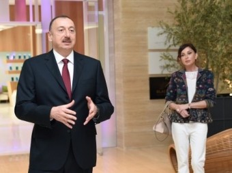 Prezident və xanımı I Avropa Oyunları Əməliyyat Komitəsinin baş ofisində