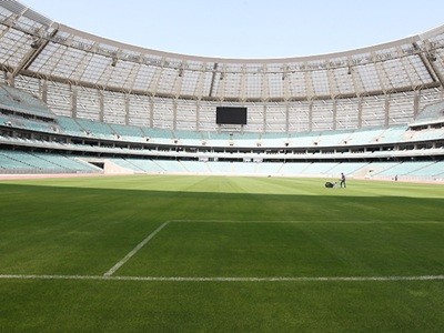 Bakı Olimpiya Stadionu İtaliya ilə oyuna hazırlanır