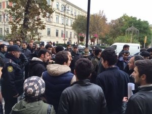 Bakıda İran səfirliyi qarşısında etiraz aksiya keçirildi