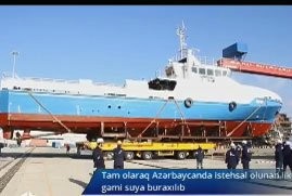 Azərbaycanın ilk gəmisi suya buraxıldı