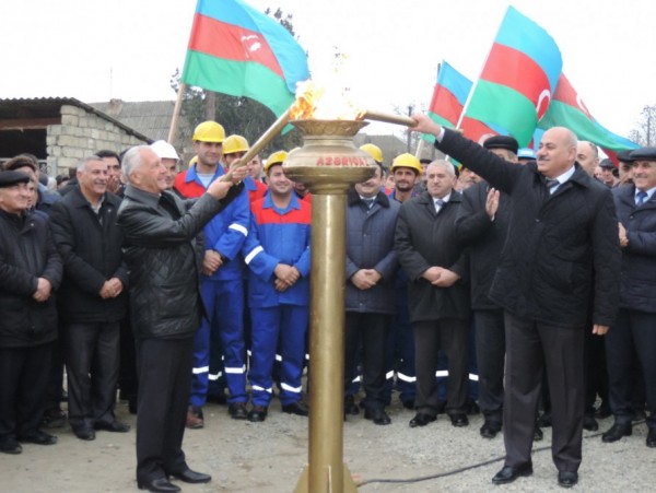 Xaçmazda yeddi kəndə ilk dəfə təbii qaz verilib