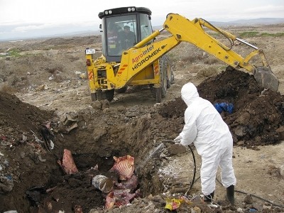Mənşəyi məlum olmayan 5 ton ət zərərsizləşdirilərək basdırılıb