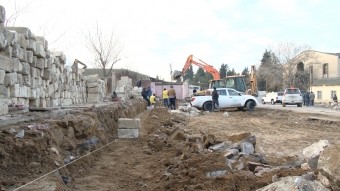 Nardaranda 18 metr enində yol çəkilir