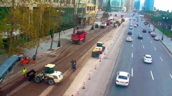 Neftçilər prospektində nəqliyyatın hərəkəti məhdudlaşdırılıb