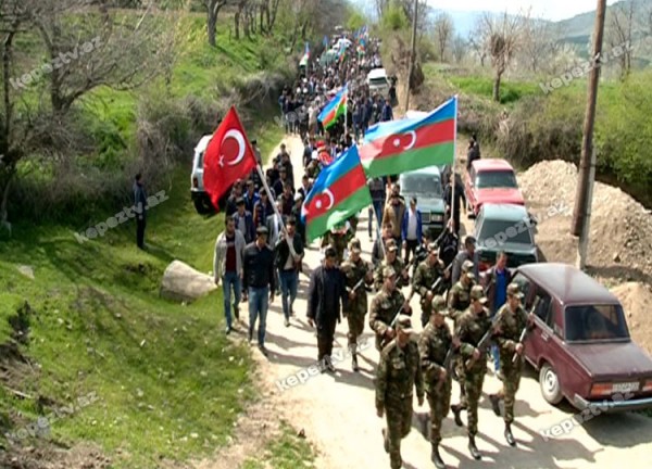 Şəmkirli şəhid doğma kəndində dəfn edilib -FOTOLAR