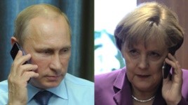 Putinlə Merkel telefonla danışıblar