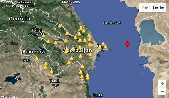 Xəzər dənizində ardıcıl üçüncü zəlzələ
