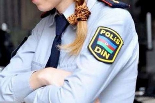 Şəkidə polis paltarı geyinmiş qadın tutulub