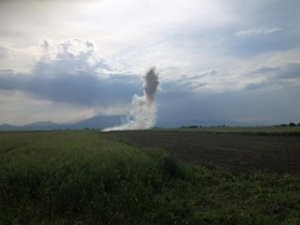 Qazax rayon sakini minaya düşüb