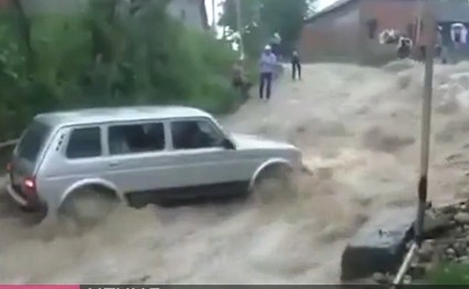 Çeçenistanda güclü leysan