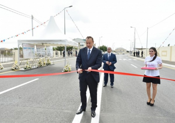 Prezident yeni yolun açılışında - FOTO