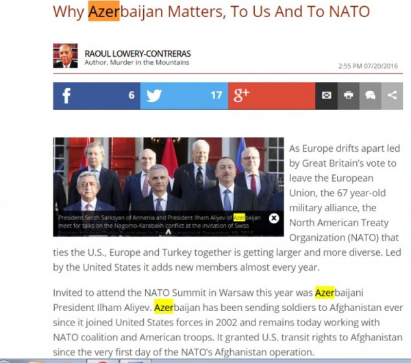 ABŞ, NATO və bütün Avropa dövlətləri Azərbaycanı dəstəkləməlidir - The Daily Caller