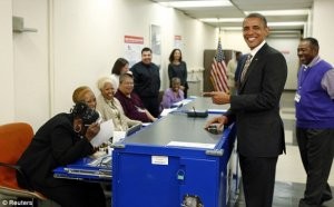 Obama prezident seçkilərinə səs verdi