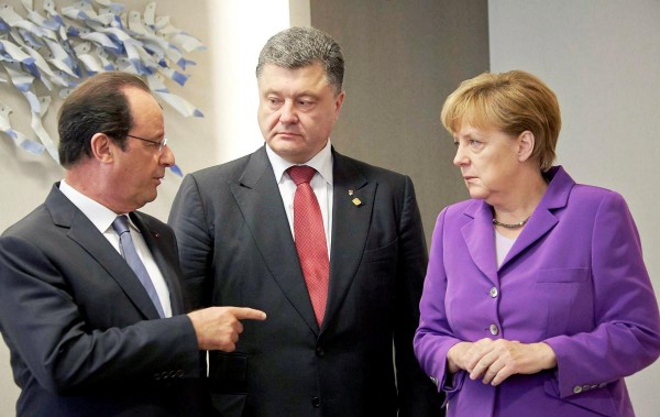Poroşenko, Merkel və Olland Putinsiz görüşəcəklər
