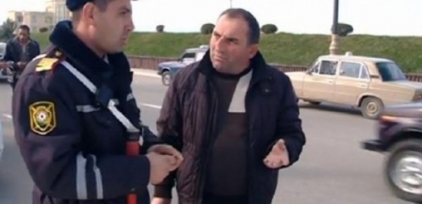 Sürücü polisə hədə-qorxu gəldi