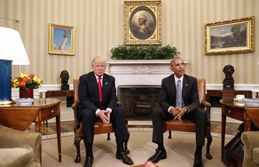 Donald Tramp Ağ Evdə Barak Obama ilə görüşüb