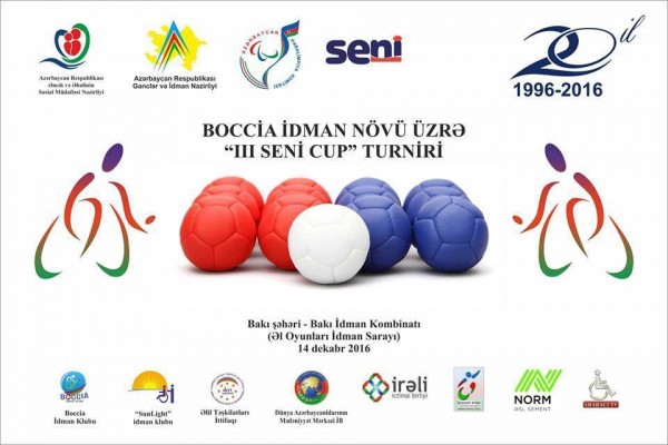 Bakıda boccia idman növü üzrə III “Seni Cup“ turniri keçiriləcək