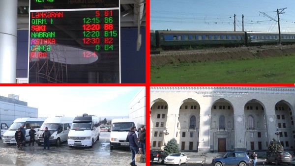 Avtovağzal və dəmiryolunda sərnişin sıxlığı - REPORTAJ