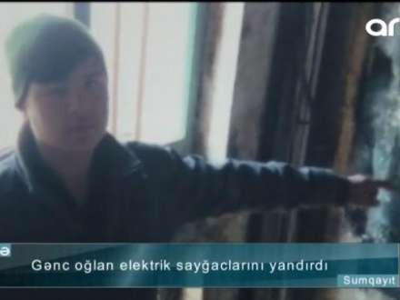 30-dan çox sayğac yandıran şəxsin görüntüləri yayıldı - Ruhi xəstə imiş