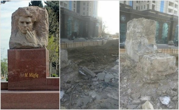 Müşfiqin abidəsi bir aydan sonra bərpa ediləcək