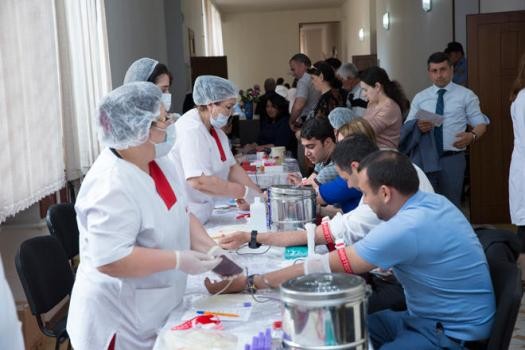 Dəmir Yolunda qanvermə aksiyası keçirilib (FOTO)