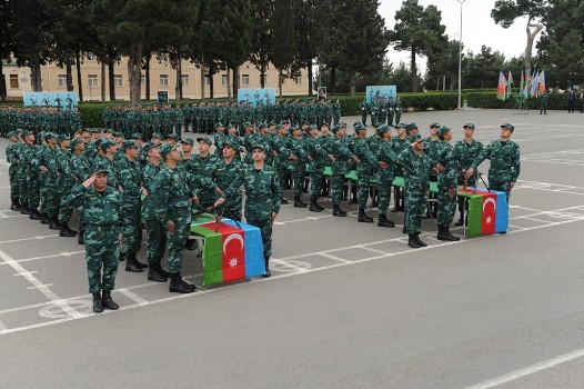 Gənc sərhədçilər Vətənə sədaqət andı içiblər