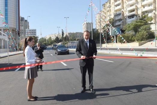 Prezident keçmiş “Sovetski”də yeni yolların açılışında iştirak edib