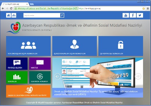 Nazirliyin elektron  xidmətlərinə yarım milyondan çox müraciət daxil olub