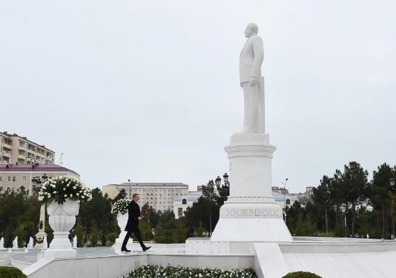 Azərbaycan Prezidenti Sumqayıt şəhərinə səfərə gəlib - FOTO