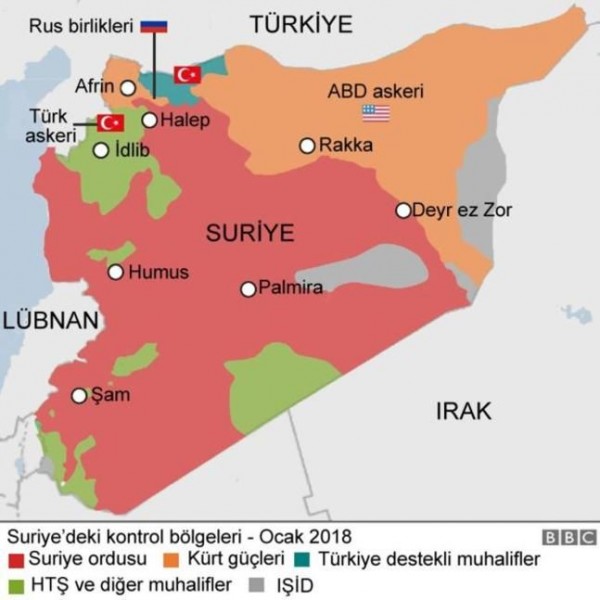 Suriyanın Afrin rayonundakı Rusiya hərbçiləri geri çəkilməyə başlayıb