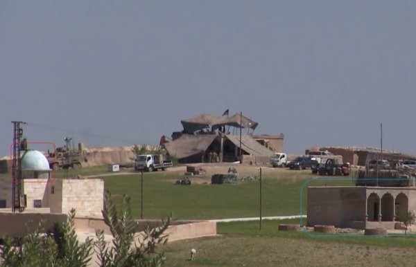 Menbiçdəki ABŞ qərargahı - “Amerika bizi qoruyur, bura gəlməyin” - deyən PKK-çılar...