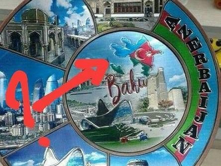 Bakıda turistlərə satılan suvenir-xəritə - XƏYANƏT
