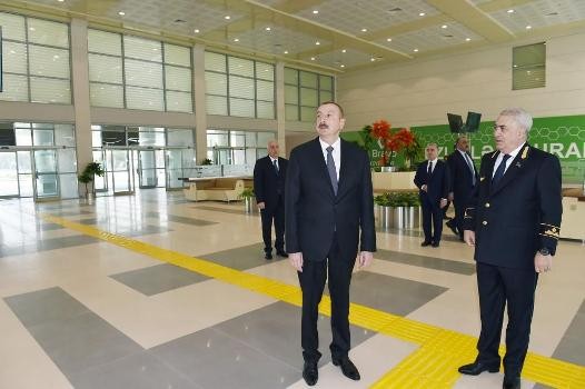 Prezident Sumqayıt Dəmir Yolu Vağzalı Kompleksinin açılışında iştirak edib - FOTO