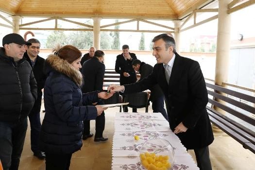 Mehdiabad qəsəbəsində şəhid ailələrinə və Qarabağ müharibəsi əlillərinə mənzillər verilib - FOTO