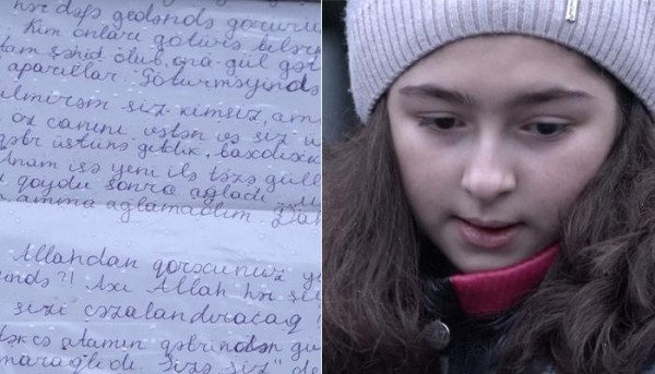 Aprel şəhidinin qızından oğruya məktub