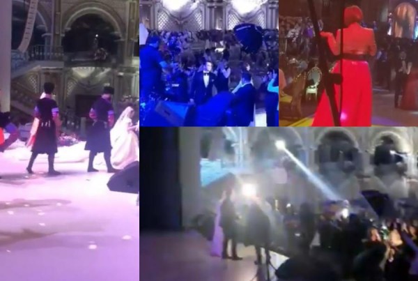 Ziyafət Əsgərovun qızının toyundan video