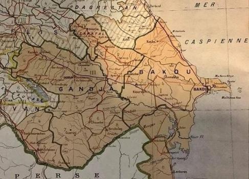 Azərbaycan və Ermənistan: 1918-ci il xəritəsi - Foto