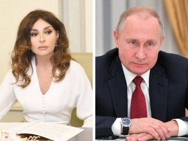 Vladimir Putin Azərbaycanın Birinci vitse-prezidenti Mehriban Əliyevanı təbrik edib