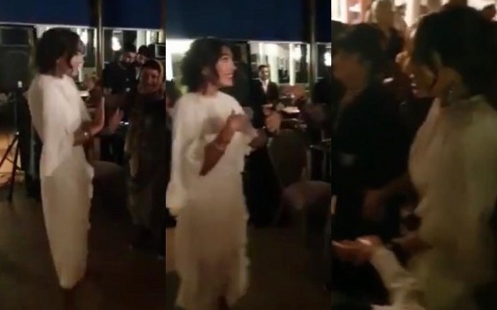 Leyla Əliyeva yaşlılarla rəqs etdi - Video