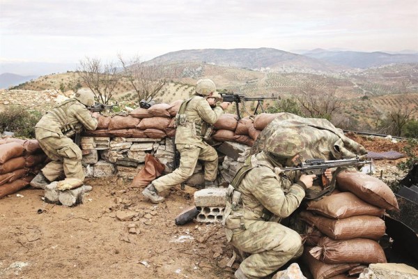 Terrorçuların mövqeləri belə bombalandı