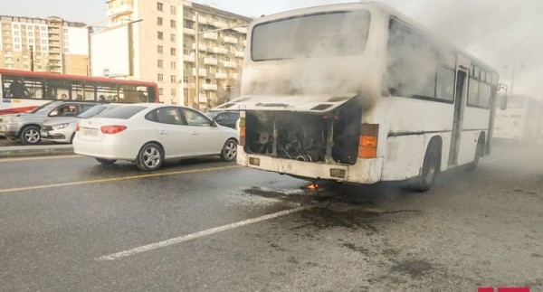 BNA Bakıda marşrut avtobusunda yanğınla bağlı məlumat yayıb