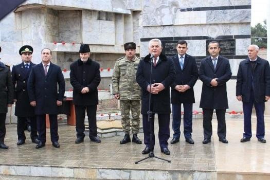 Aprel şəhidləri üçün ucaldılan adibənin açılışı oldu - Foto