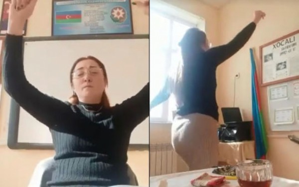 Bakıda sinifdə “Məsti-xumar"a oynayan müəllimdən AÇIQLAMA