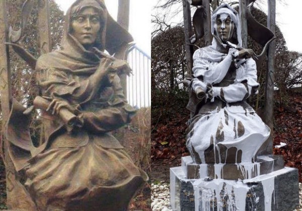 Natəvanın vandalizmə məruz qalmış abidəsi bərpa edilir - RƏSMİ