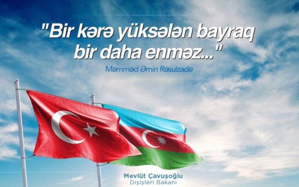 Çavuşoğludan Azərbaycanı təbriki: “Sən yaşa Azərbaycan!”