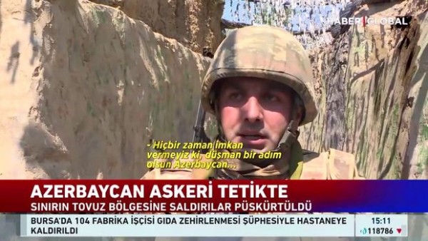 Azərbaycan əsgəri tətikdə... - Türkiyə telekanalı