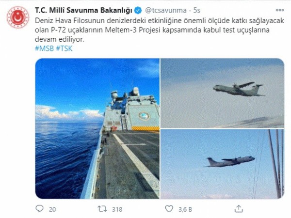 Türkiyə Ordusunun arsenalına “P-72” hərbi təyyarələri daxil olur
