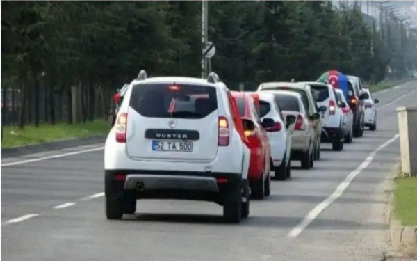 Ordu şəhərində Gəncə və Bərdə terroruna etiraz olaraq avtoyürüş keçirilib