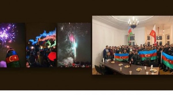 Varşavada Azərbaycanın Qarabağda əldə etdiyi qələbə münasibətilə avtoyürüş keçirilib